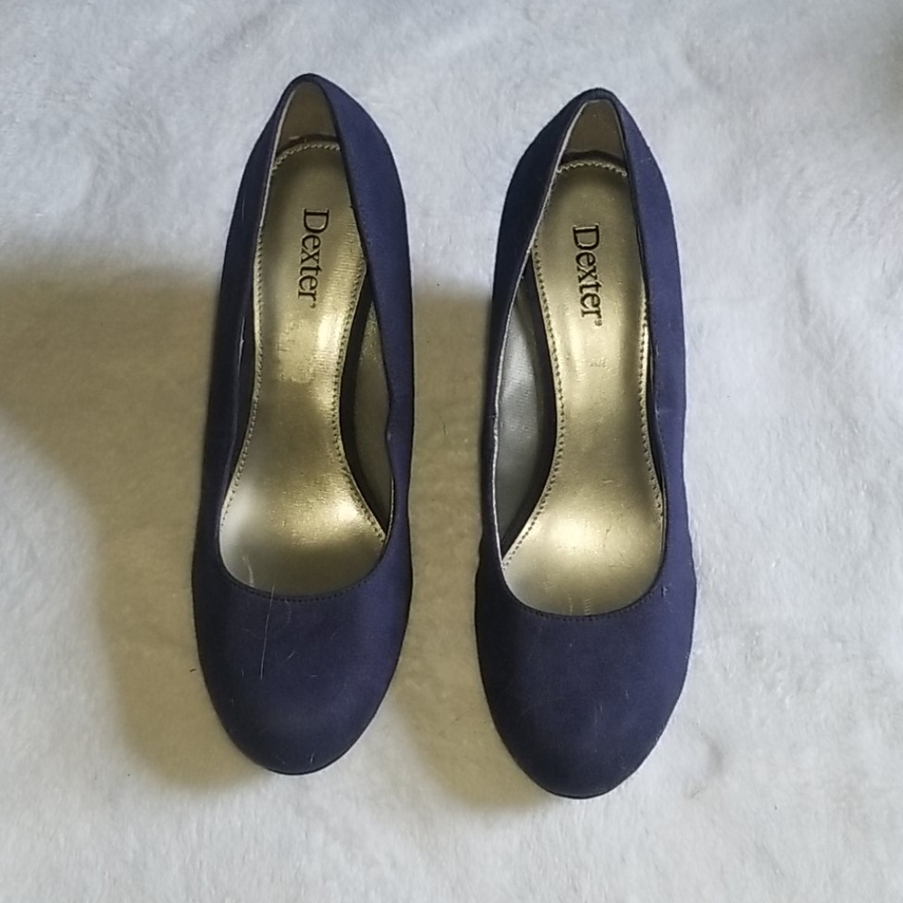 Blue Suede Wedges